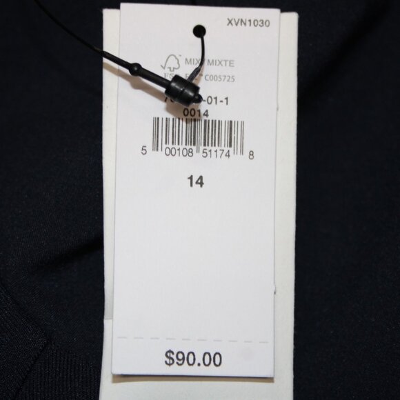 Banana Republic Dress $90 Sz 14 Navy Blue Sleeveless Polyester Spandex Dress - Picture 10 of 13